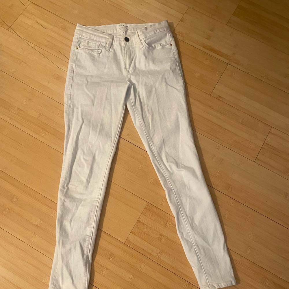 Frame white jeans